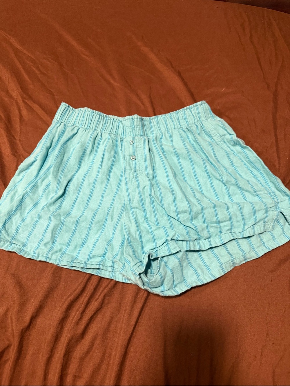 Colsie Light Blue Striped Women's Pajama Shorts